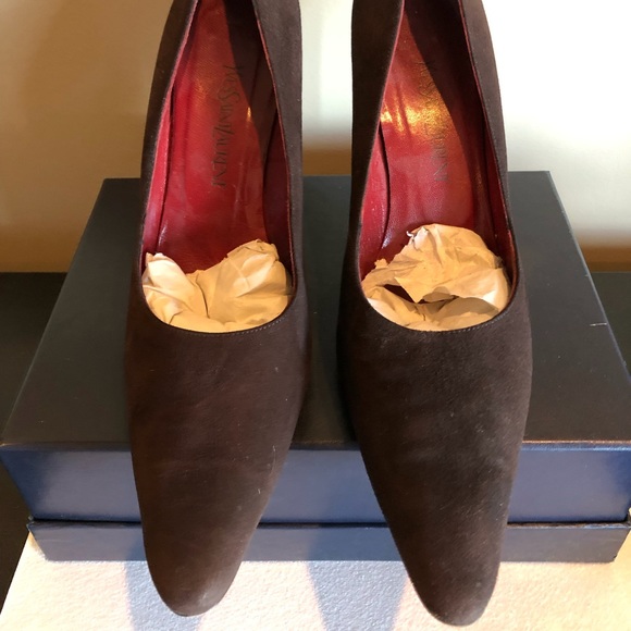 YSL Brown Suede Pumps - Picture 4 of 5
